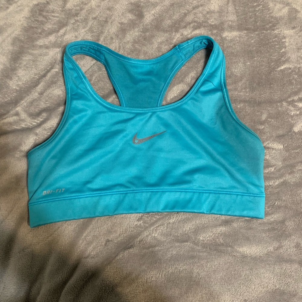 blue nike sports bra